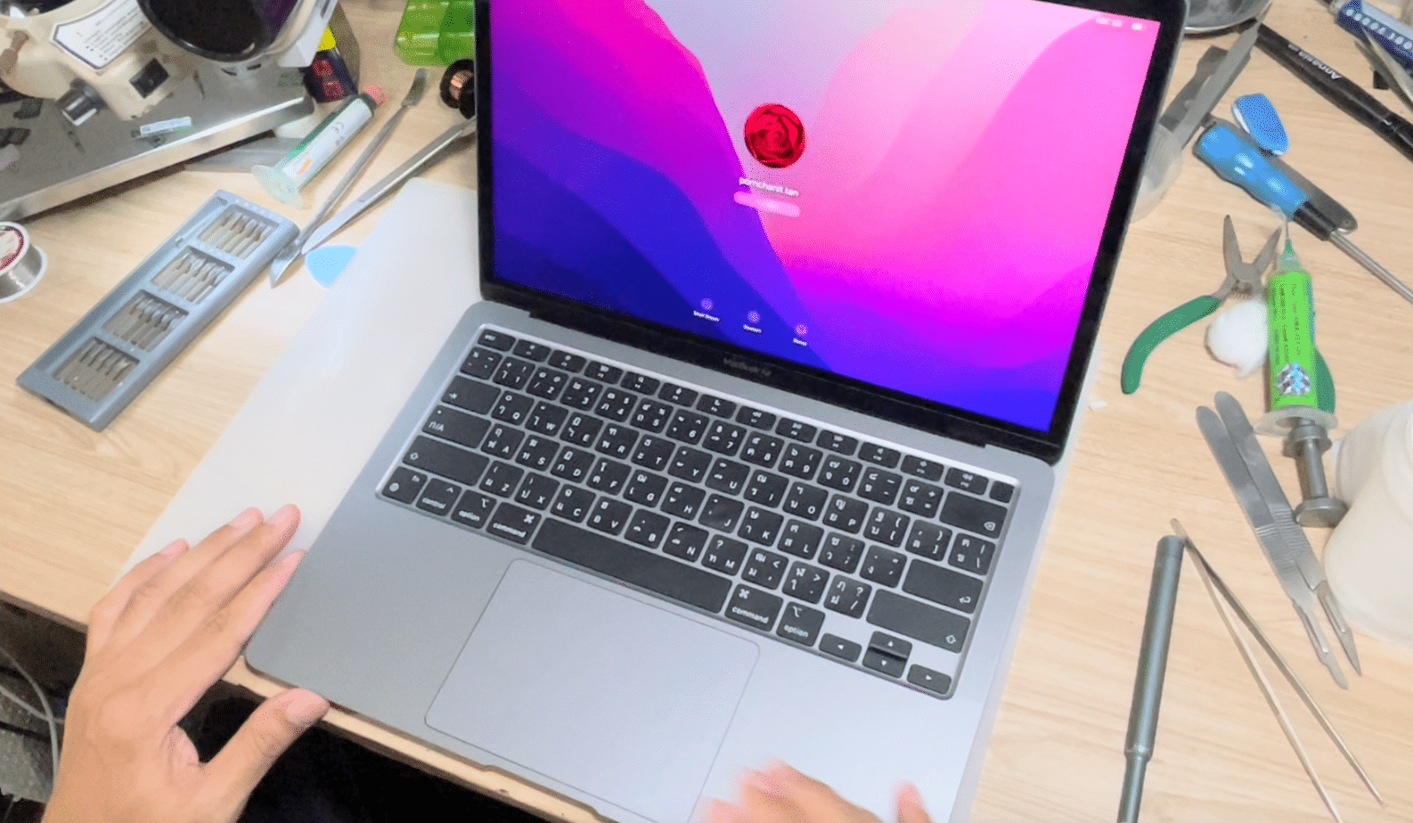 จบงานลูกค้านำ Macbook Air M1 มาซ่อมกับทางร้าน